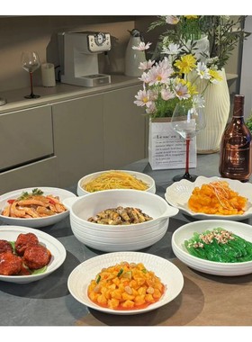 【一亨春节套装】新年盘子套装2-8人餐具套装民纯白家用WeiB26003