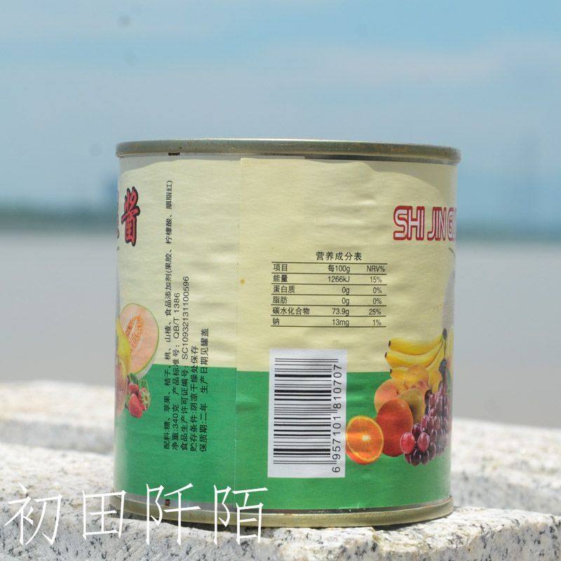 黄花牌什锦果酱340克水果罐头宴席家用
