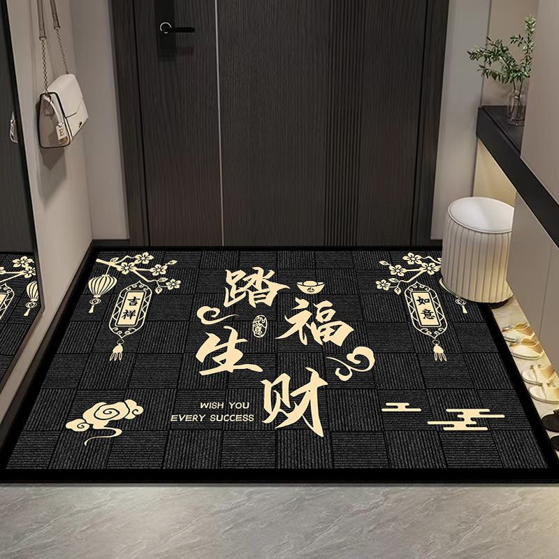 防滑耐脏进门垫入户门垫玄关垫子中式地毯防滑红色脚垫