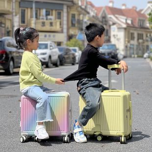行李箱儿童可坐骑女孩小型轻便20寸登机小学生拉 可以骑行