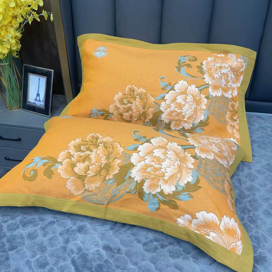 【官方旗舰店正品】纱布枕巾纯棉一对轻奢高级感等品新款多层装成