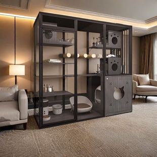 全景猫别墅猫柜家用猫笼子大型室内猫屋猫咪别墅豪华玻璃猫房定制