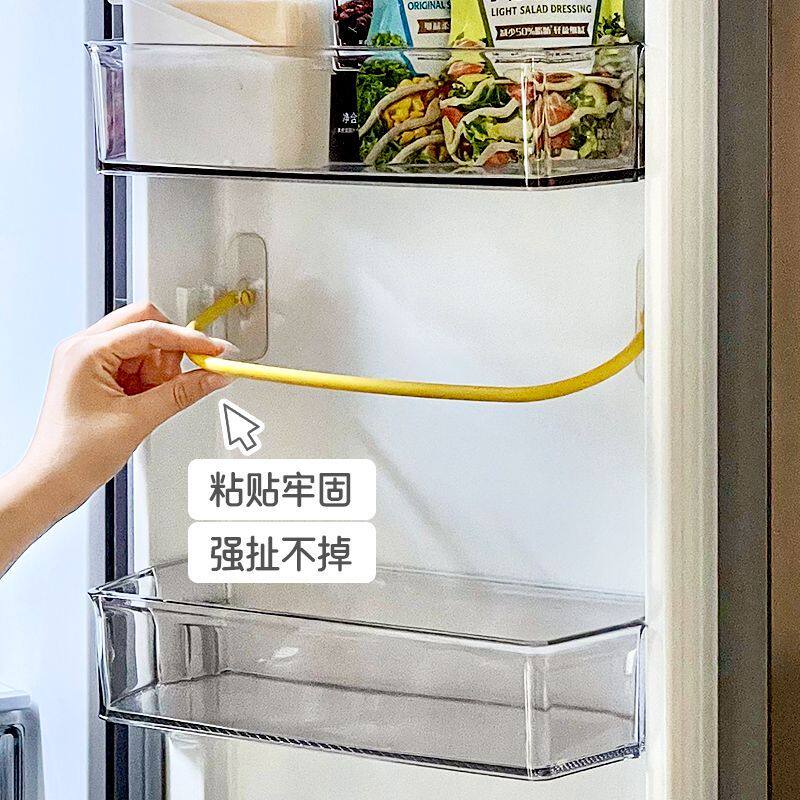 冰箱门内侧挂盒门防倾倒神器厨房槽壁挂调料瓶罐加高防掉落挡板架