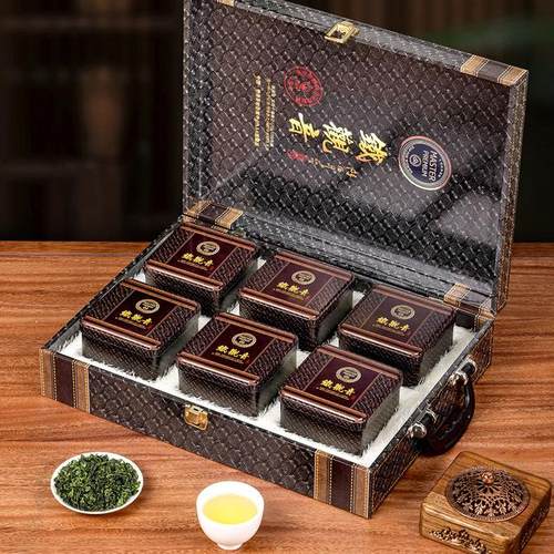 过节送礼乌龙茶手提箱铁观音清香型新茶安溪铁观音500克高档礼盒