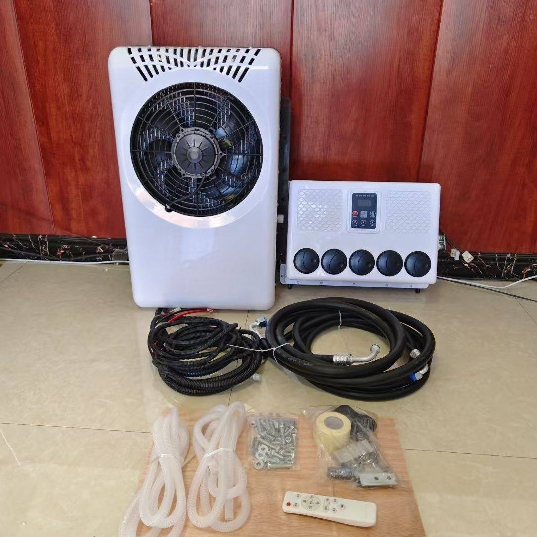 24V分体式驻车空调车载制冷12V起重机挖掘机Rv外部驻车空调制冷