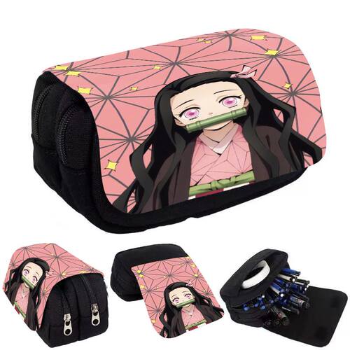 鬼灭之刃笔袋蝴蝶忍富冈义勇同人二次元印花学生文具大容量可定制