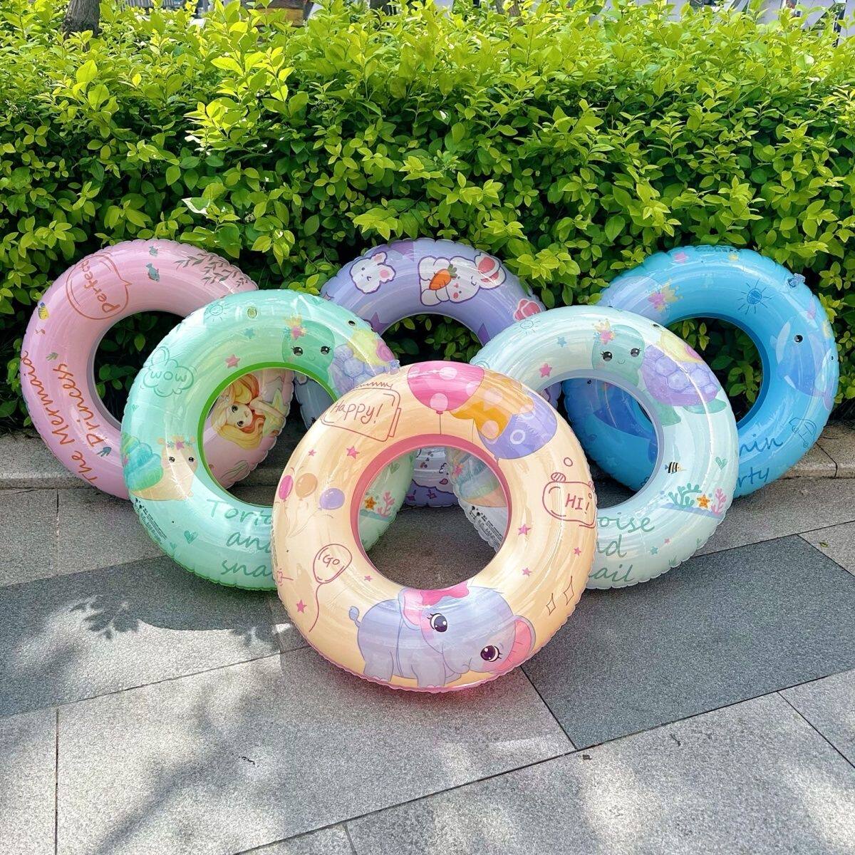 Мультяшный надувной плавательный круг для мальчиков для начинающих, защита от опрокидывания, увеличенная толщина 