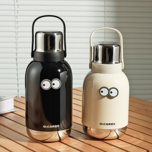 Gucgres大容量便携保温壶简约时尚 运动壶户外旅行双饮保温水杯子