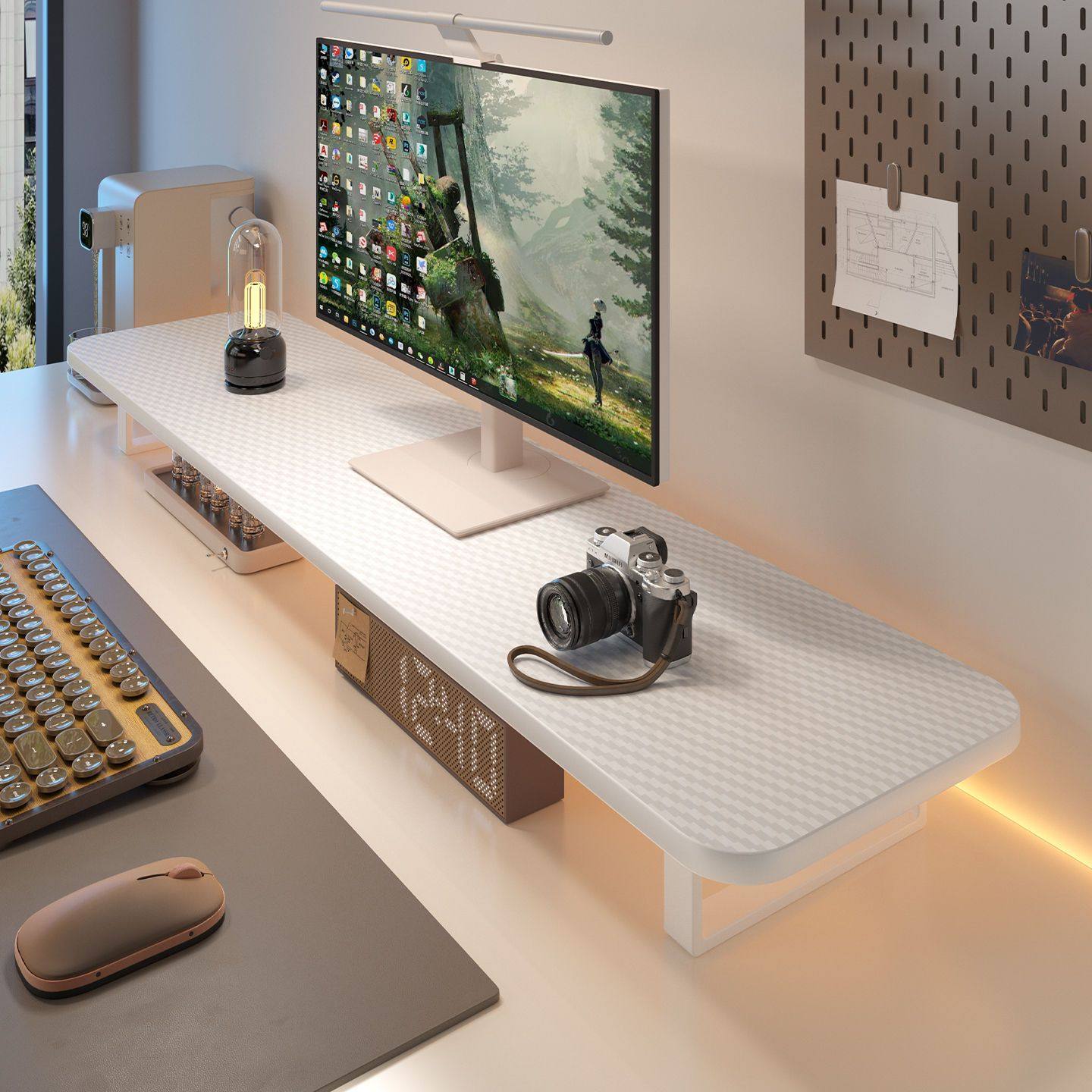 台式电脑增高显示器增高架显示屏底座支撑架键盘托架桌面置物架子