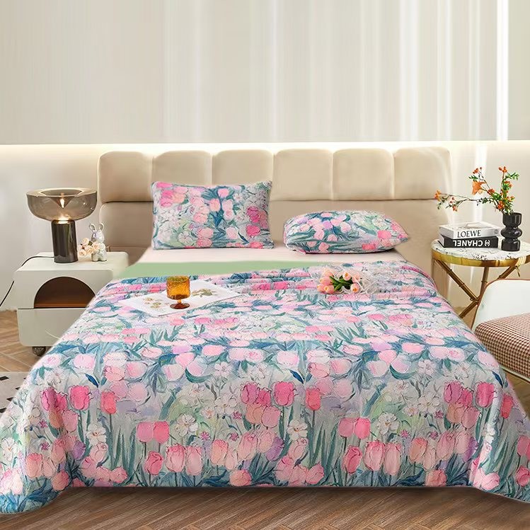 A类冰激凌冰豆豆夏凉被玻尿酸凉感丝被子空调被可机洗