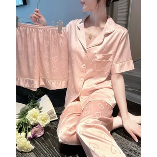 家居服套装 达芬奇密码 睡衣女轻奢时尚 2025春夏新款 涂鸦爱心长袖