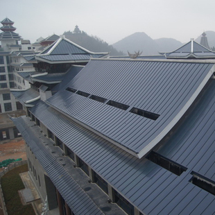 铝瓦25-330型铝合金瓦片直立锁边金属屋面板防锈铝镁锰屋面板别墅
