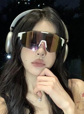 户外骑行运动粉色个性防晒防紫外线偏光墨镜女自行车遮阳太阳眼镜