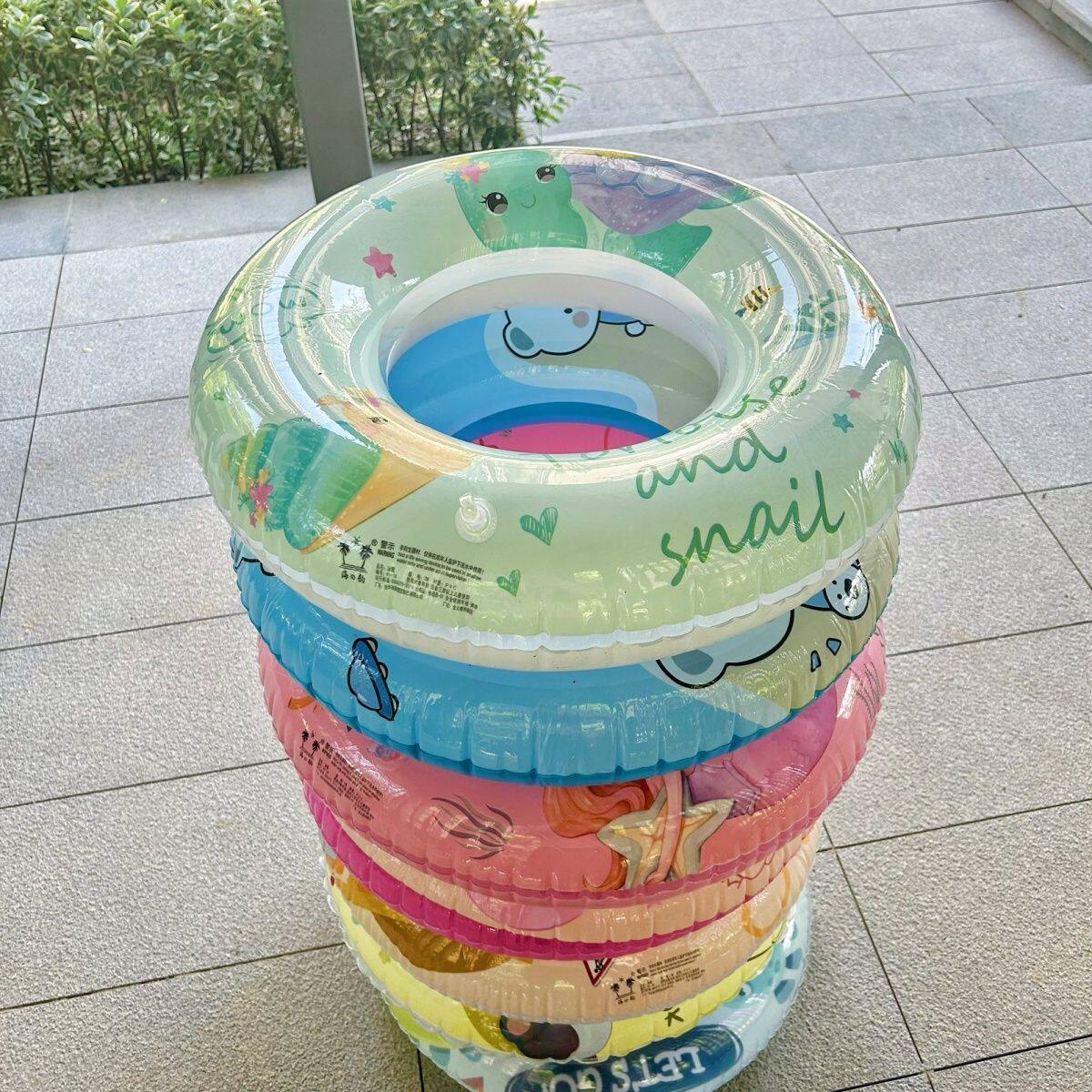 Мультяшный надувной плавательный круг для мальчиков для начинающих, защита от опрокидывания, увеличенная толщина 