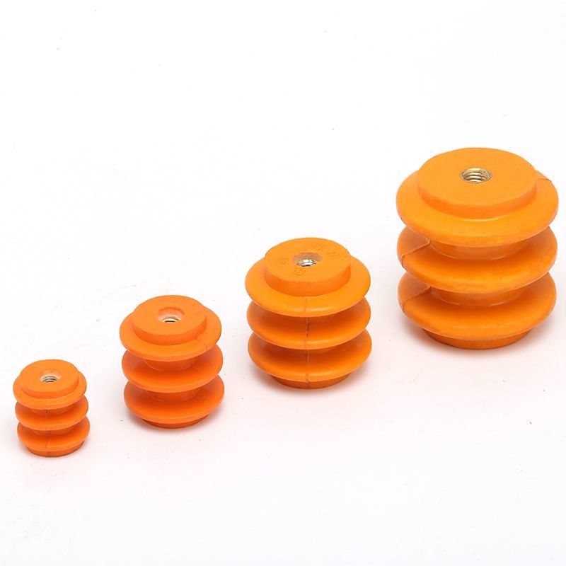 低压配电柜箱零地排绝缘子波纹黄色树脂绝缘柱30 40 50 螺杆螺母