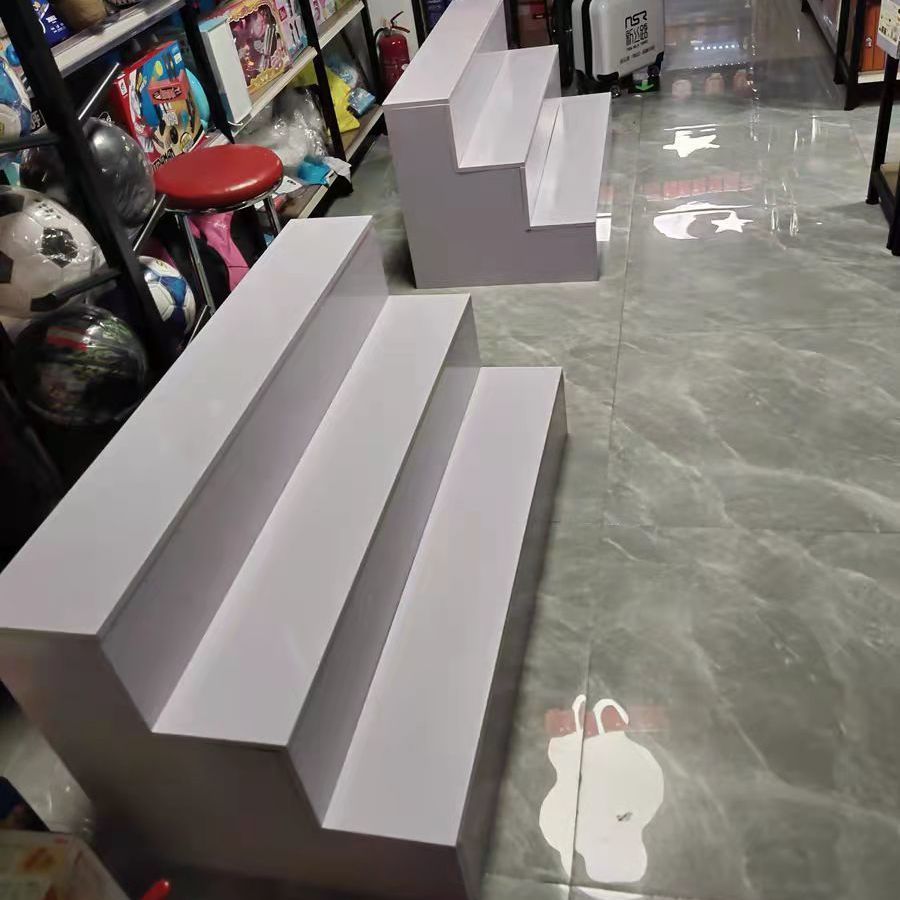 台阶中岛柜梯形货架置物架台鲜花礼品柜子阶梯式鞋架化妆品展示柜