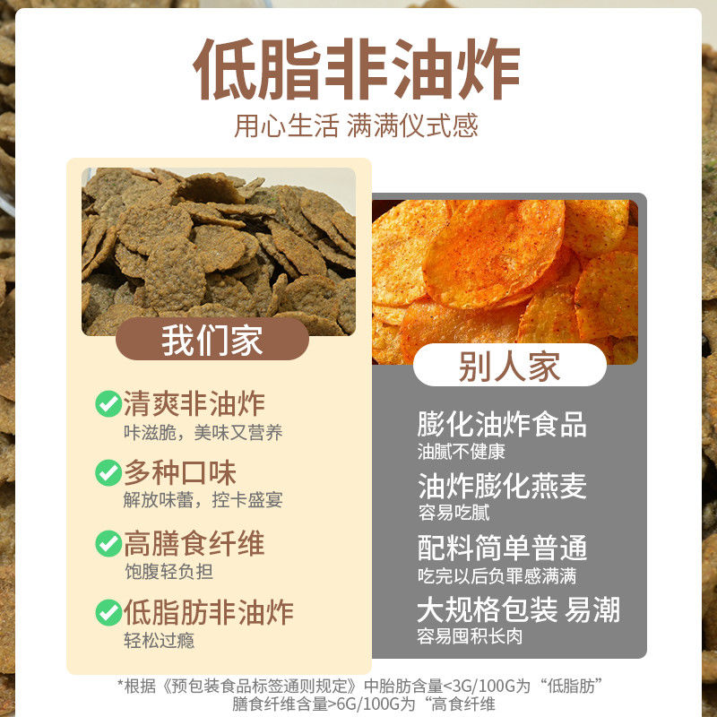 uolone鹰嘴豆荞麦锅巴非油炸低脂高蛋白高膳纤解馋粗粮代餐小零食