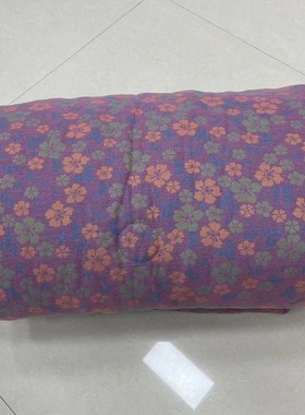 双人浅紫色碎花双层纱布夏凉被2.0x2.3