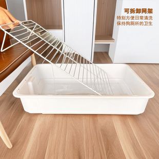 狗厕所单独网架狗防踩屎狗便盆小中型铁网格网狗砂盆不锈钢泰迪