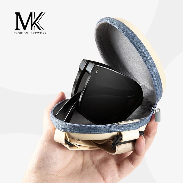 新款黑色韩版折叠墨镜男女通用方框太阳镜潮防紫外线圆脸显瘦百搭