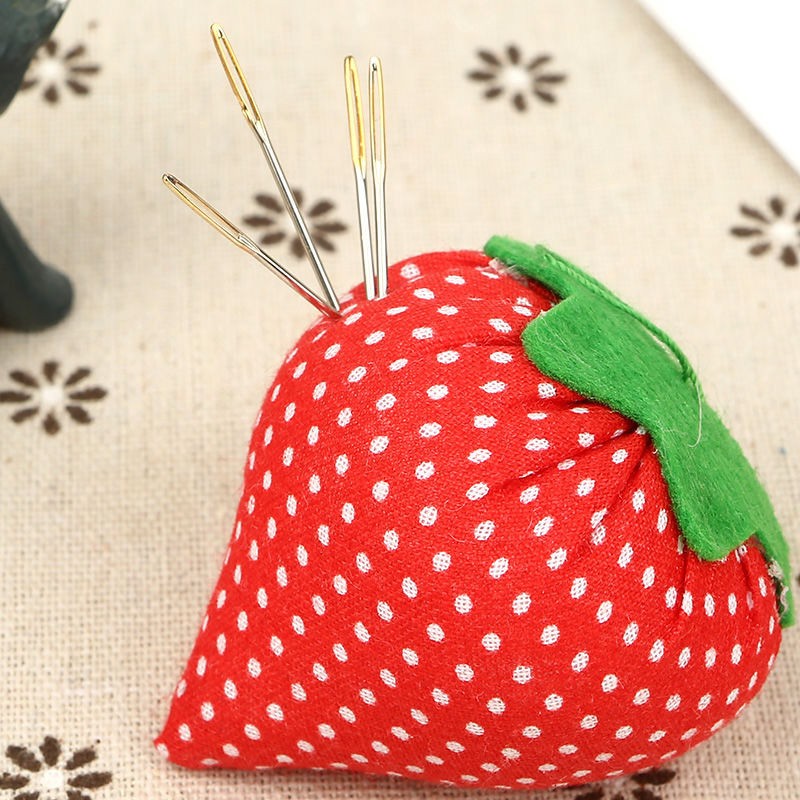 十字绣针插包草莓针插DIY手缝针收纳工具布艺针插防针扎包简约