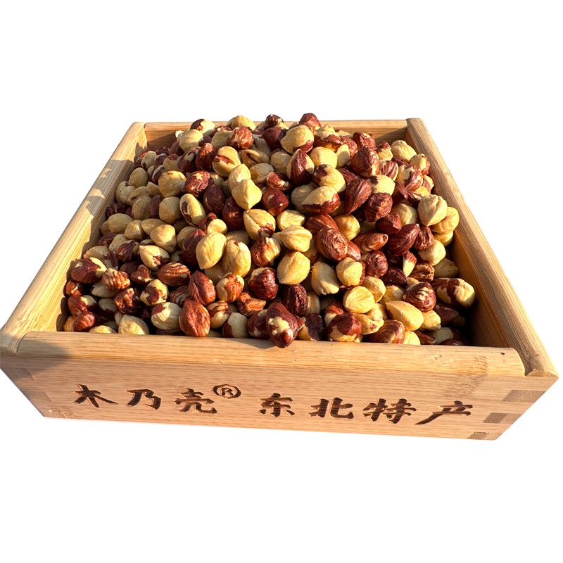 木乃壳东北 虎皮榛仁  特产榛子仁臻子坚果原味 500g罐装