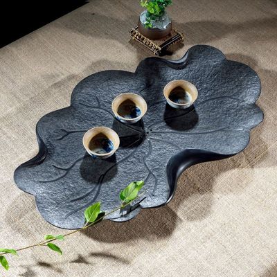 石匠汉石茶盘天然石材乌金石家用简约新中式茶海整块茶盘石头