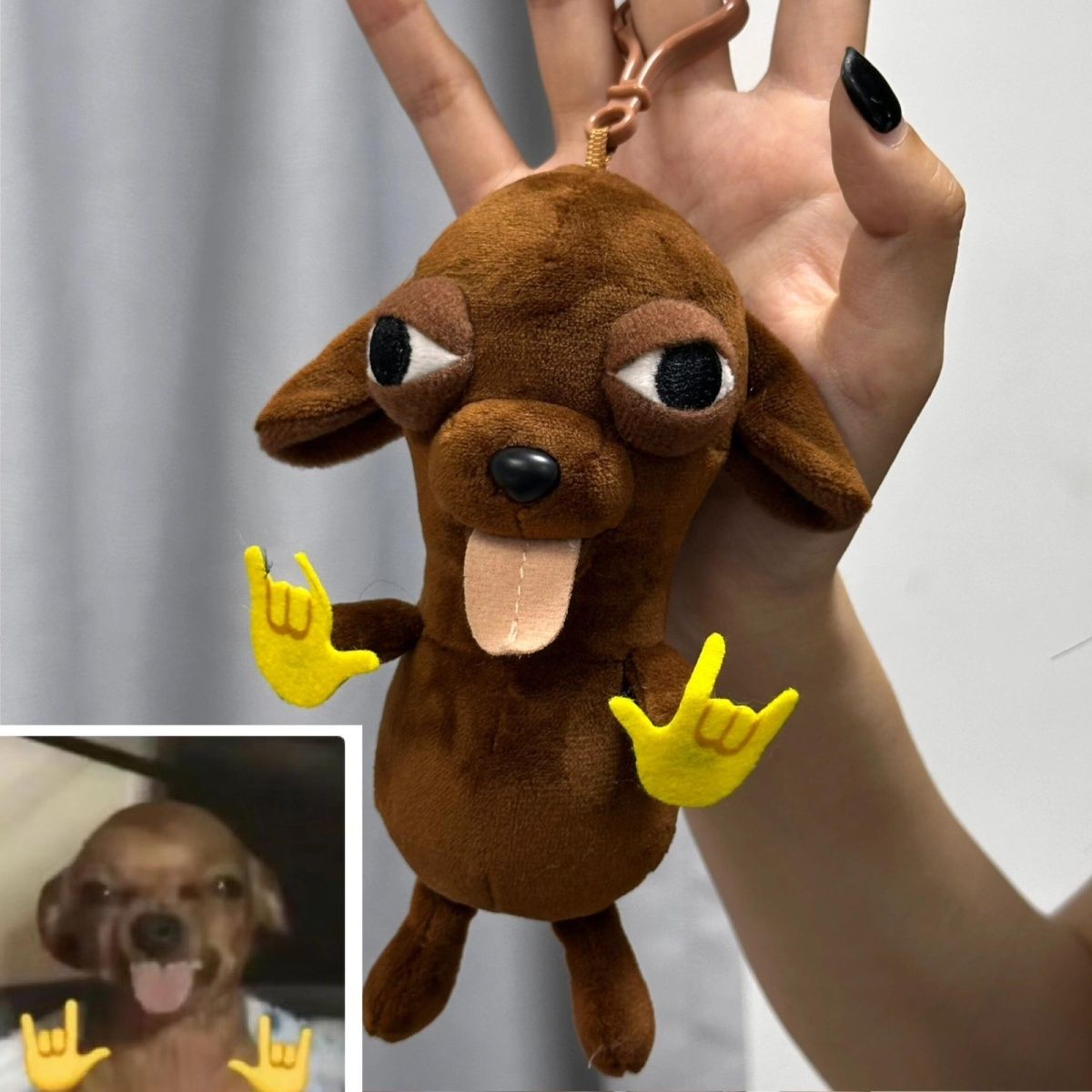 Chihuahua变种吉娃娃毛绒玩具搞怪可爱生日礼物公仔挂件礼物收藏