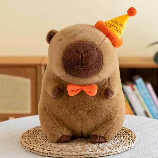 CAPYBARA礼帽卡皮巴拉【40CM】呆萌水豚毛绒玩具公仔可爱礼物