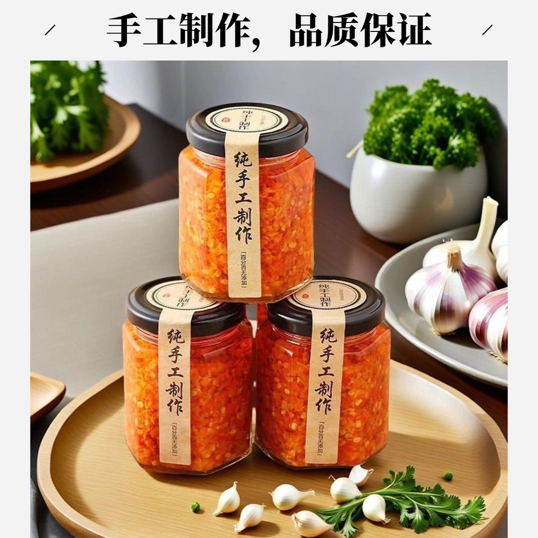 辣酱拌面蒜蓉辣椒酱农家手工潮汕肠粉下饭酱商用猪脚饭酱拌饭特辣