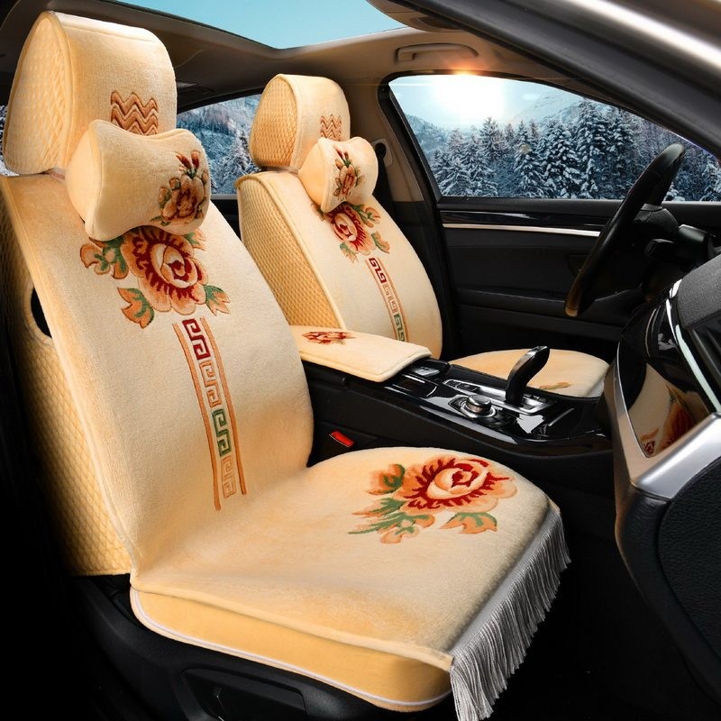 玉羊坊汽车坐垫全包围后排柔软手工纯羊毛坐垫霸道专用羊绒全套垫