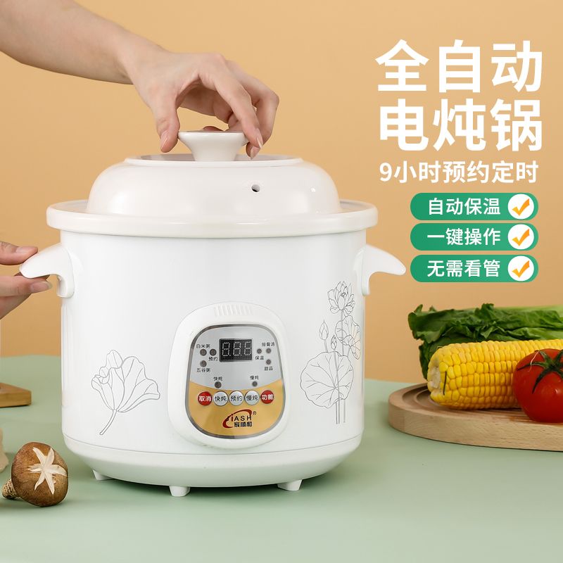老式电煲锅电炖锅全自动煲汤砂锅家用煮粥锅陶瓷炖汤锅炖锅养生锅图片