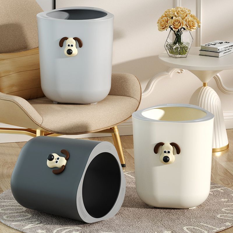垃圾桶宿舍卡通垃圾桶家用客厅卫生间压圈垃圾筒卧室厕所学校宿舍