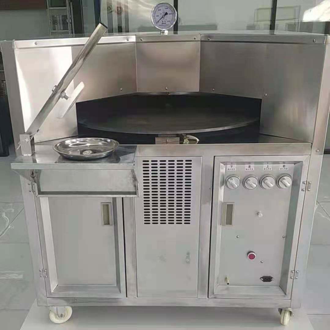 商用转炉烧饼机红外线不锈钢全自动旋转烤饼周村河南烤鸭炉烧饼
