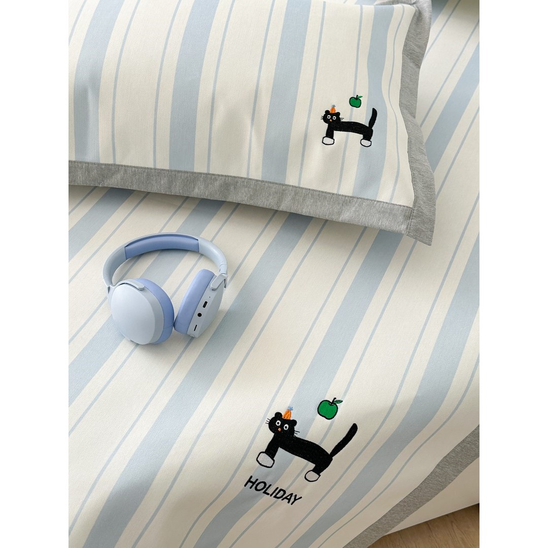 尾货！刺绣数码冰藤席高端套件空调席夏季席子抑菌防螨驱蚊真凉感