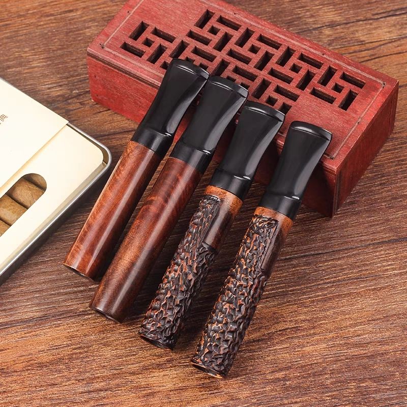 雪茄用烟嘴石楠木1cm小专便携式过滤器实木木质嘴男