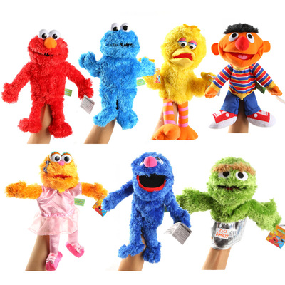 30cm Large Puppet Lovely Cartoon Elmo CookieMonster Oscar Se