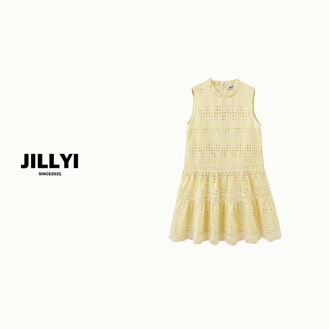 JILLYI【奶酪陷阱】奶黄色连衣裙