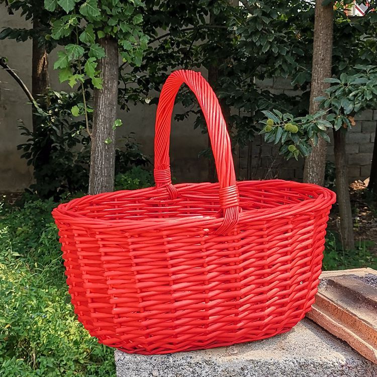 过大礼篮子红喜事结婚藤编新娘回礼订婚满月乔迁手提篮婚庆用品篮