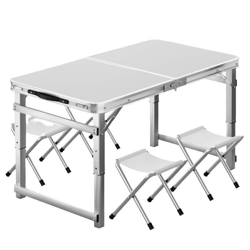 简易折叠桌子便携升降户外摆摊塑料桌椅长方形饭桌学习桌家用餐桌