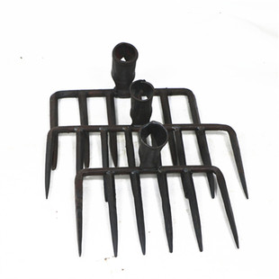 阳江手工锻打耙子6齿8齿铁耙猪八戒耙头整地耙松土碎土耙带柄 包邮