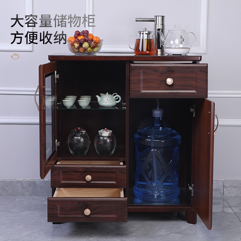 笛浪中式智能茶水柜实木茶吧机家用全自动高档一体式饮水机冷热