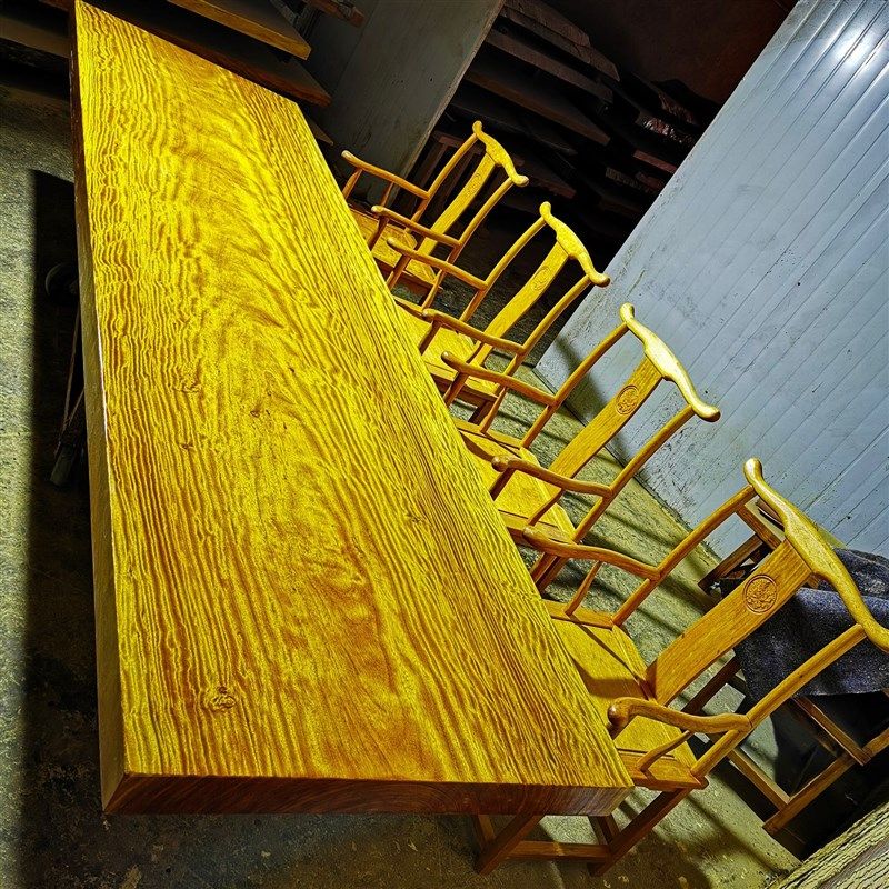 金丝楠大板原木实木整板水波老板桌会议桌办公桌茶桌大班台主管桌