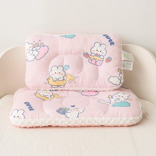 儿童安抚豆豆枕宝宝午睡定性枕低枕1-2-3-6-10岁幼儿园小枕芯四季