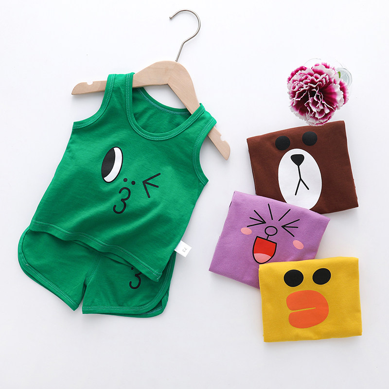 婴儿夏装琵琶套0新生儿衣服夏季套装3宝宝6男童纯棉12个月两件套,童装/婴儿装/亲子装,套装,淘宝优惠券,粉丝福利购,淘宝优惠卷