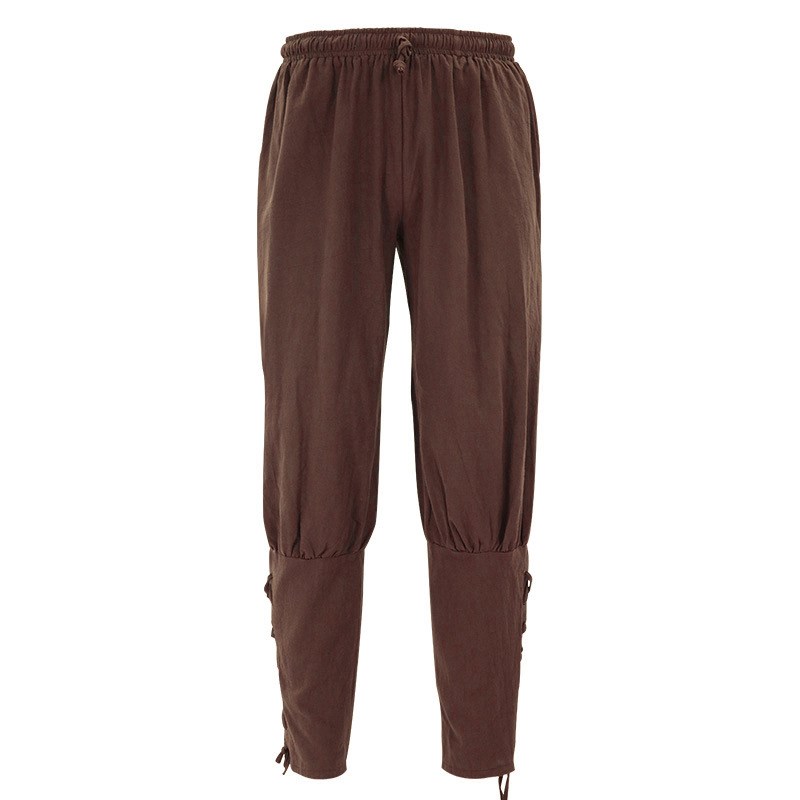 欧洲中世纪复古宫廷贵族王子扮演服裤子万圣节cos骑士绑带束脚裤