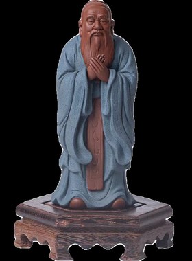 曲阜孔庙孔子像中式陶瓷夫子国学圣人雕像客厅书房禅意工艺品摆件