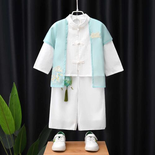 汉服儿童男古装中国风男宝服装儿童女孩唐装六一儿童演出服国学服