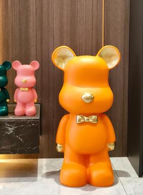 新款落地暴力熊家居摆件 树脂工艺品可爱熊存钱罐创意礼品 储蓄罐