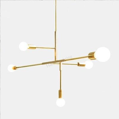 北欧现代简约时尚电镀金色吊灯咖啡厅卧室餐厅吧台创意个性灯具
